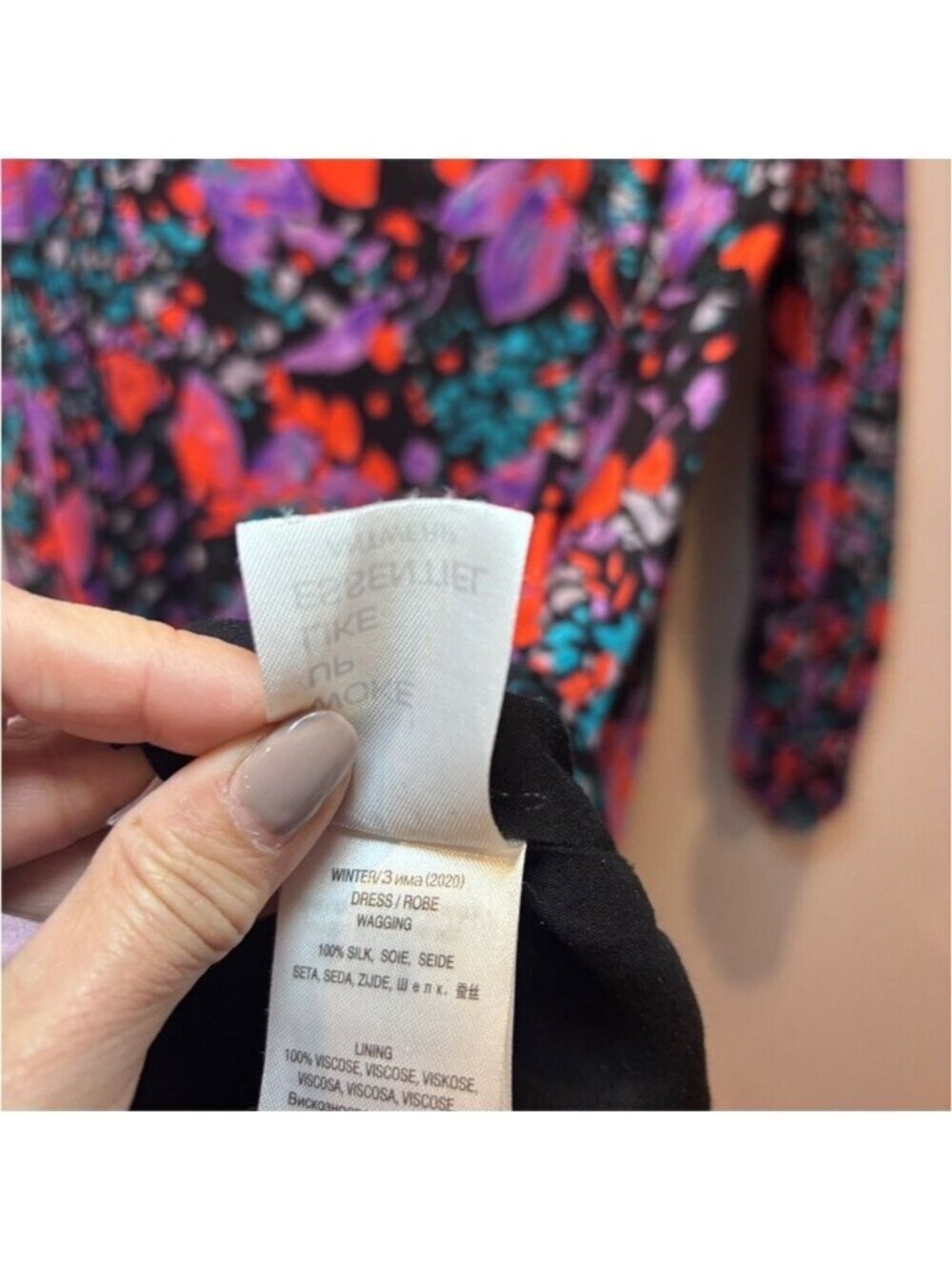 Essentiel Antwerp Wagging Silk Jacquard Floral Dress Size 34 Statement 0474 - Picture 7 of 8